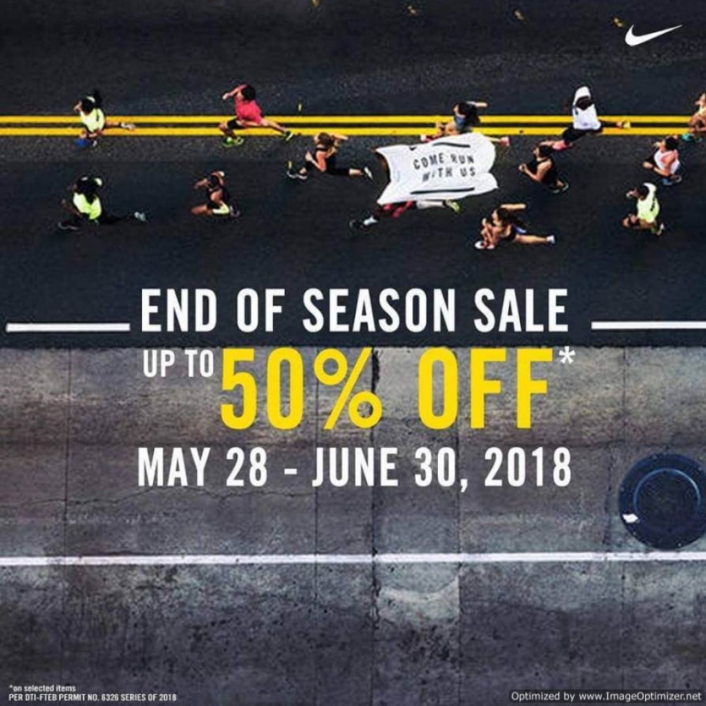 Nike Park End of Season Sale - Up to 50% OFF on Selected Items until June 30, 2018 Nike Park End of Season Sale