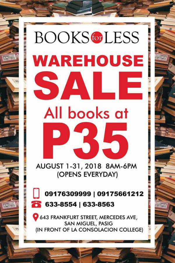 Book For Less Warehouse Sale 2018