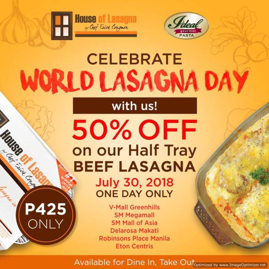 House of Lasagna's World Lasagna Day