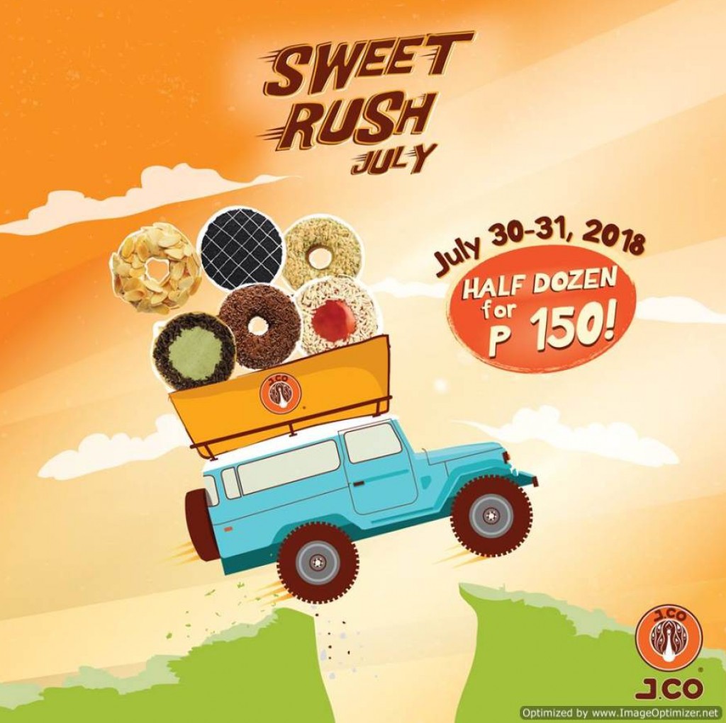J.CO Donuts Sweet Rush July 2018 – Half a Dozen for Php150 J.CO Donuts Sweet Rush July 2018