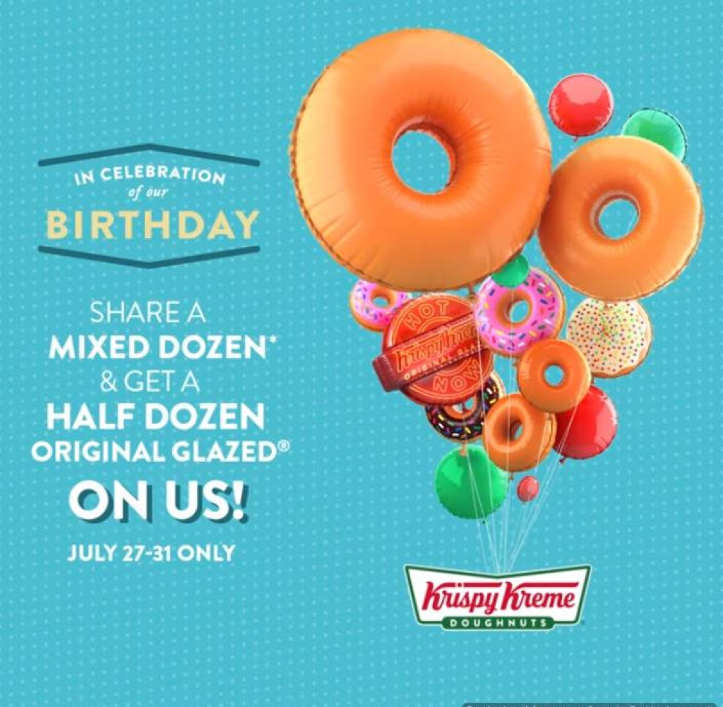 Krispy Kreme 81st Birthday Treat- Mixed Dozen and Half Dozen Original Glazed ALL for Php395 Krispy Kreme 81st Year Promo Optimized 1024x1001 1532602771