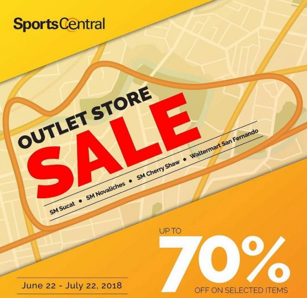 Sports Central Outlet Store Sale until July 22, 2018 Sports Central Outlet Store Sale