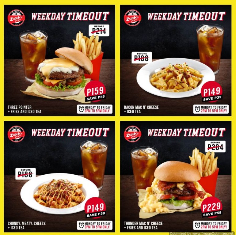 Zark's Burgers Weekday Timeout Deals