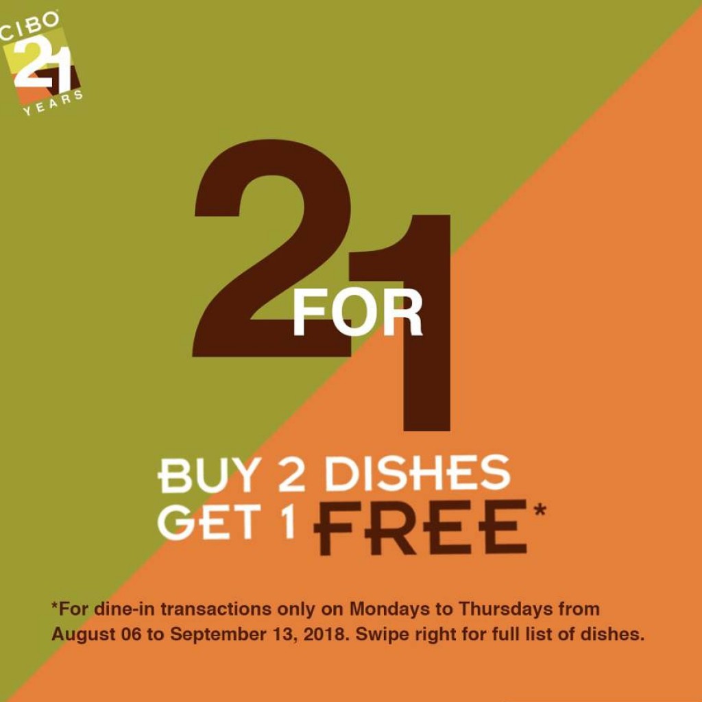 CIBO 2 for 1 Anniversary Treat