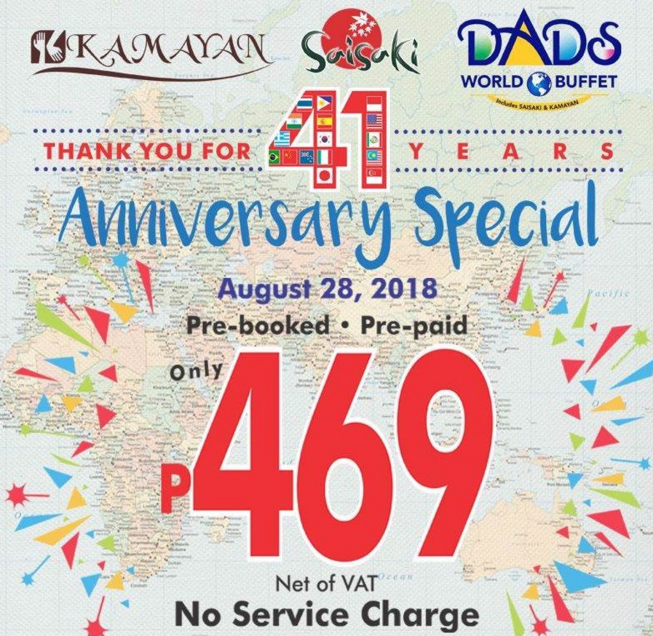 Dads World Buffet 41st Anniversary Treat – August 28 ONLY - PROUD KURIPOT