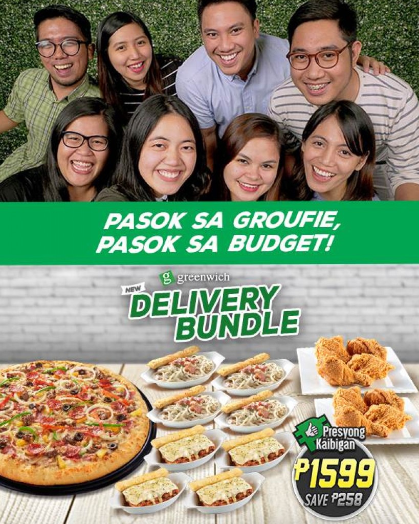 Save Php258 on Greenwich Delivery Bundle for Barkada Month Greenwich Delivery Bundle