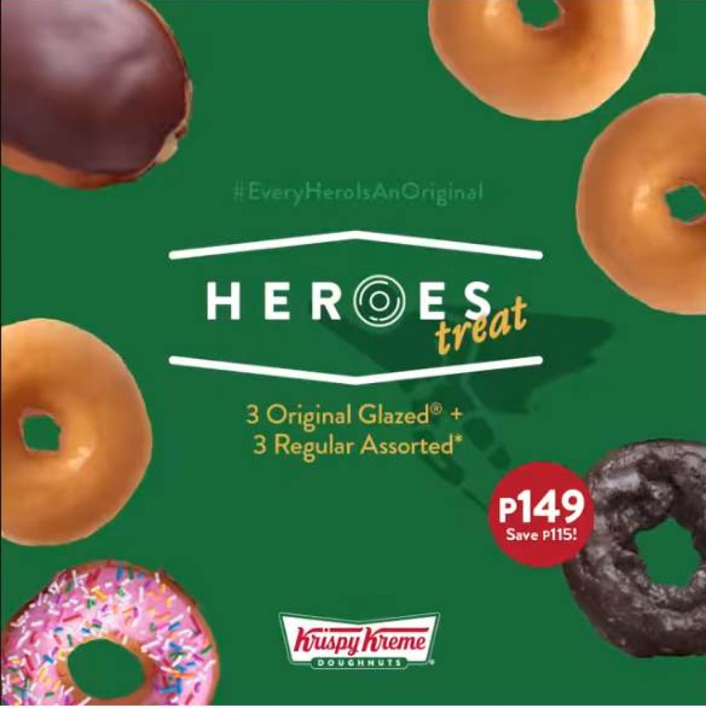 Krispy Kreme's Heroes Treat - Half Dozen for Php149 from August 13 to 19, 2018 Krispy Kreme's Heroes Treat