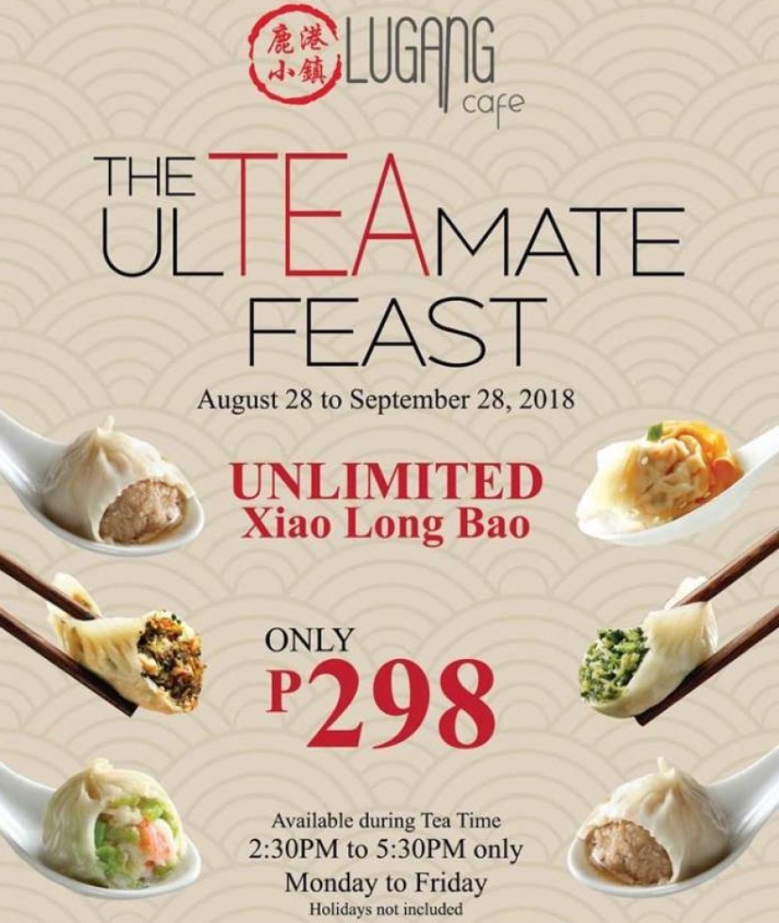 Lugang Cafe's THE ULTeaMATE FEAST 2018 for Php298 from Aug 28-Sep 28 Lugang Cafe's ULTeaMATE FEAST 2018