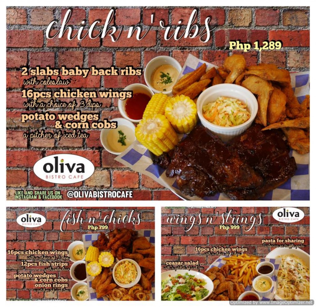 Oliva Bistro Cafe Special Group Promos for as Low as Php799 Oliva Bistro Cafe Special Group Promos