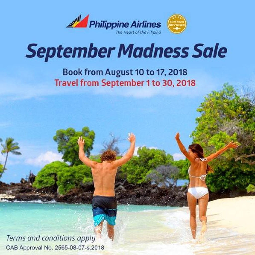 Philippine Airline's September Madness Sale until August 17, 2018 Philippine Airline's September Madness Sale