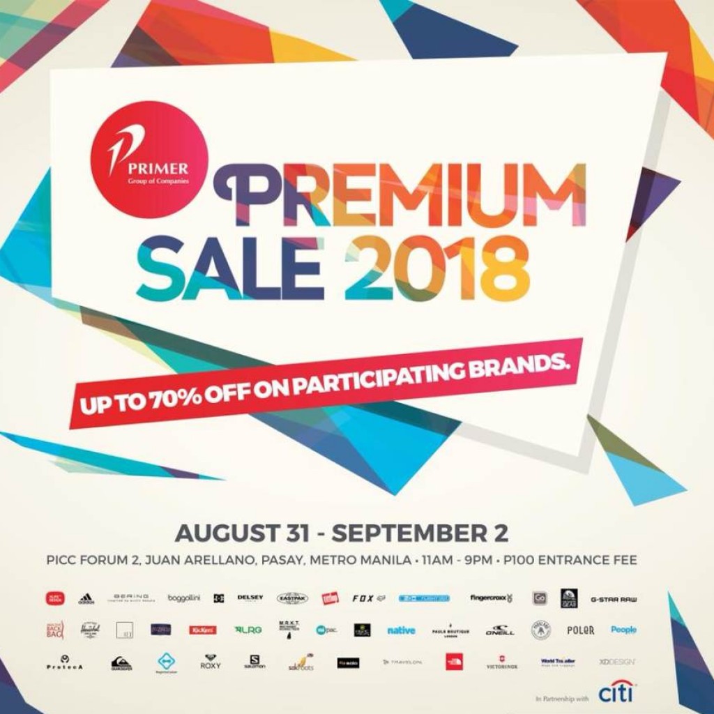 Primer Group of Companies' PREMIUM BRANDS SALE 2018 - Aug 31 to Sep 2 PREMIUM BRANDS SALE 2018