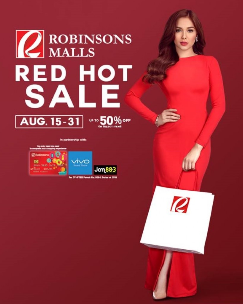 Robinsons Malls Red Hot Sale 2018 from August 15 to 31 Robinsons Malls Red Hot Sale 2018