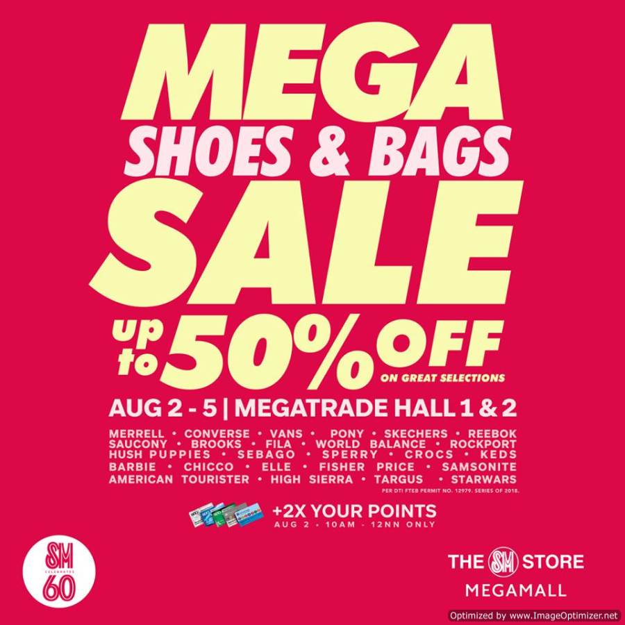 SM Mega Shoes and Bags Sale 2018
