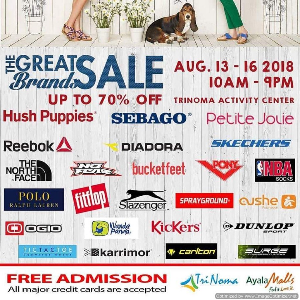 The Great Brands Sale 2018 at TriNoma Activity Center from Aug 13-16, 2018 The Great Brands Sale 2018