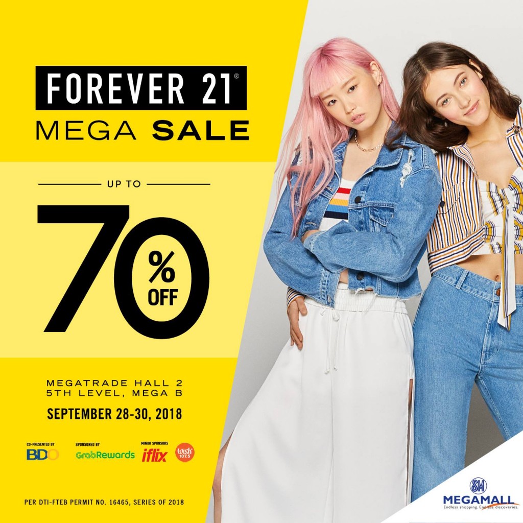 Forever 21 MEGA SALE 2018 - Sept 28 to 30 at Megatrade Hall 2 Forever 21 Mega Sale 2018 1024x1024 1538049074
