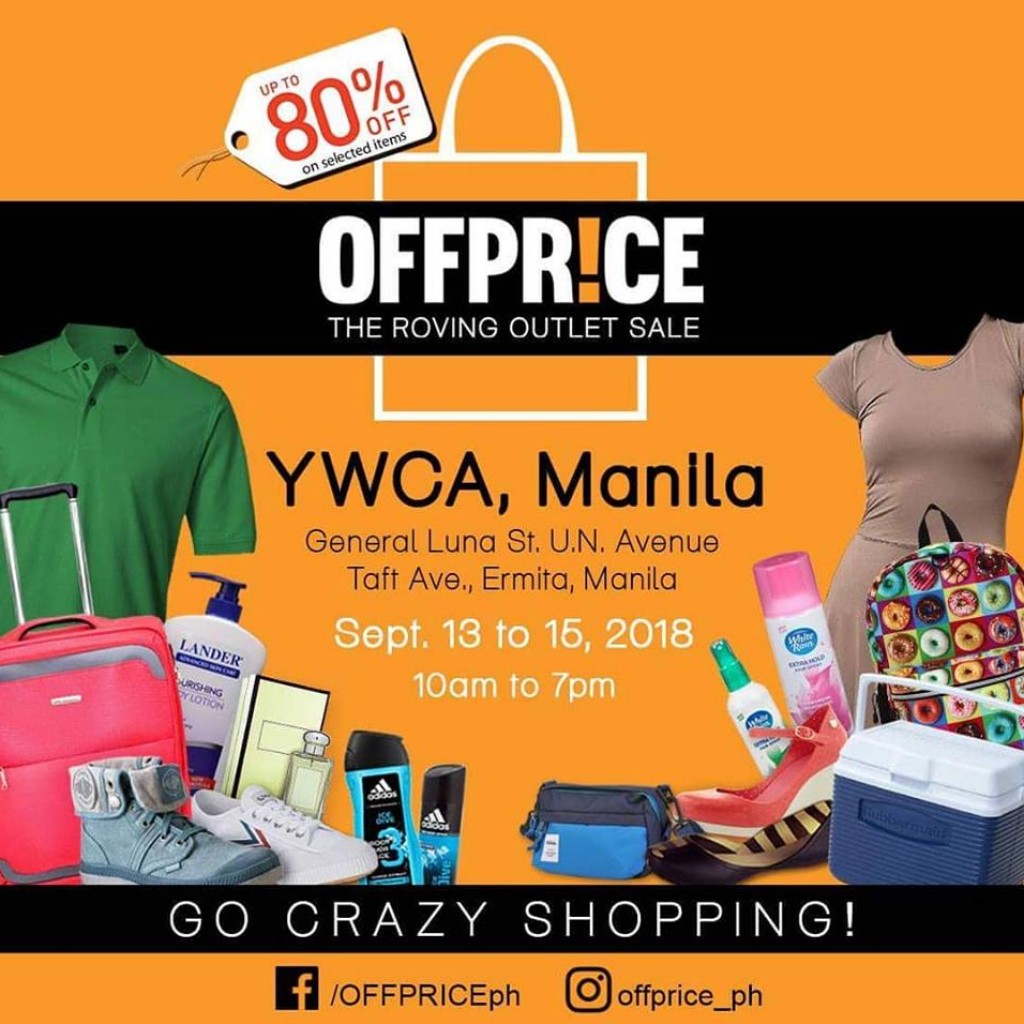 The OFFPRICE Philippines Roving Outlet Sale 2018- Sep 13 to 15 Roving Outlet Sale 2018