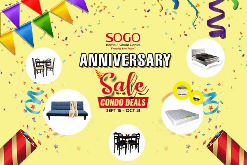 SOGO Home & Office Center Anniversary Sale - Condo Deals until October 31, 2018 SOGO Home & Office Center Anniversary Sale