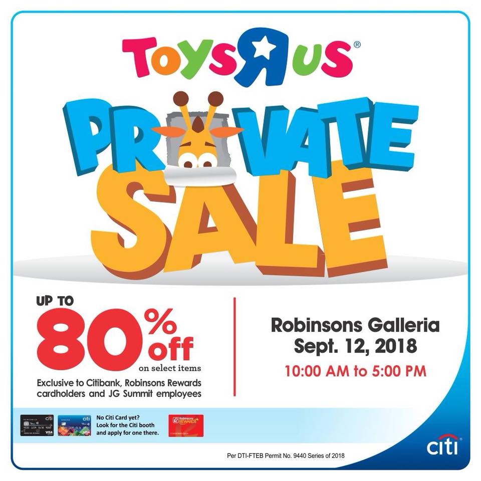 Toys R Us Private Sale 2018