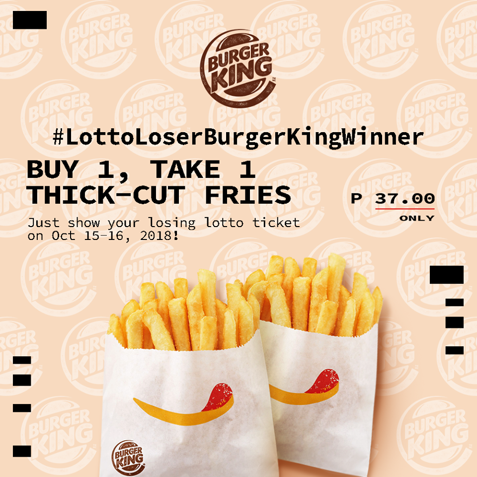 LOTTO Loser Burger King Winner Promo
