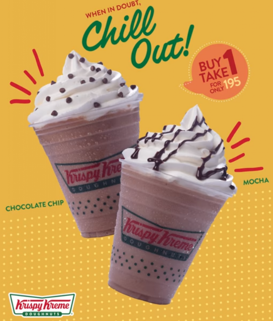 Krispy Kreme's Buy 1 Get 1 Chillers Promo Until Oct. 31, 2018 Krispy Kreme's Buy 1 Get 1 Chillers Promo