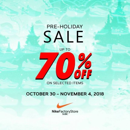 Nike Factory Store Subic's Pre-Holiday Sale 2018