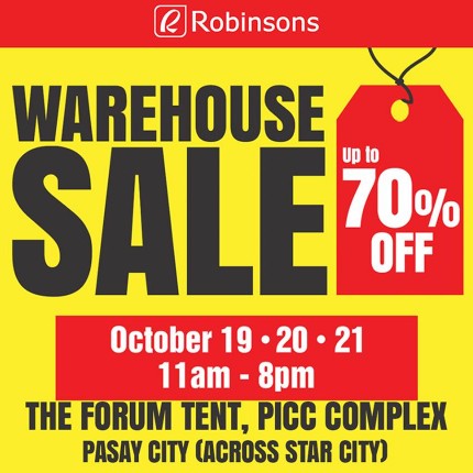 Robinsons Warehouse Sale 2018