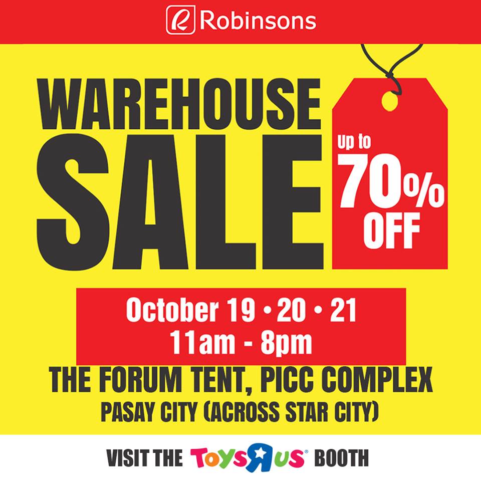Robinsons Warehouse Sale 2018