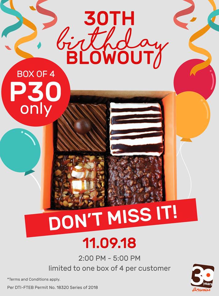 Brownies Unlimited 30th Birthday Blowout