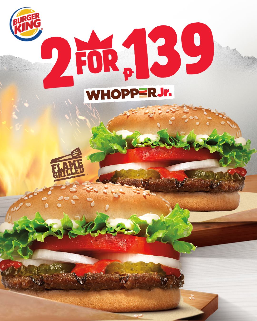 Burger King 2 for P139 Promo