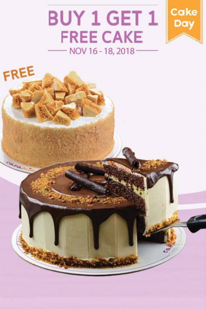Cara Mia Cakes & Gelato's Buy 1 Get 1 Free