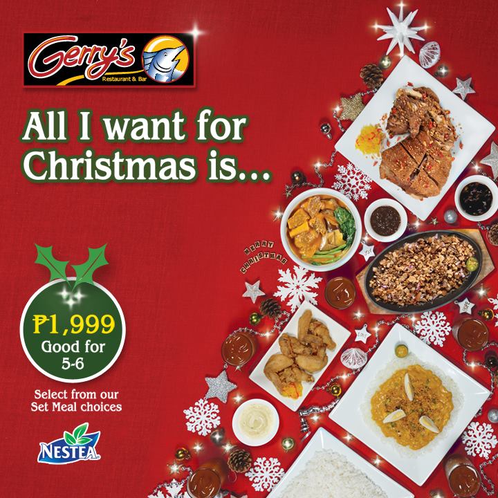 Gerry's Grill Holiday Set Meals 2018
