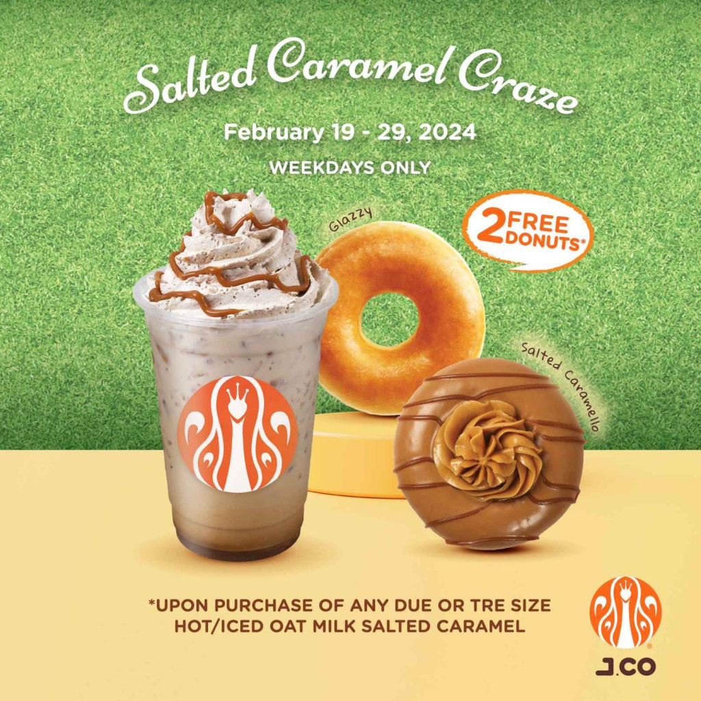 J.CO Donuts' Salted Caramel Craze - Feb. 19 to 29, 2024 J.CO Donuts' Salted Caramel Craze