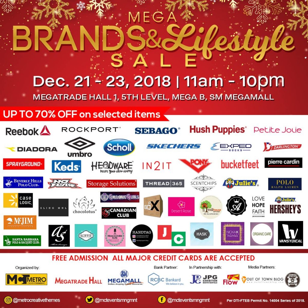 Mega Brands and Lifestyle Holiday Sale 2018 - Dec 21-23 Mega Brands and Lifestyle Holiday Sale 2018