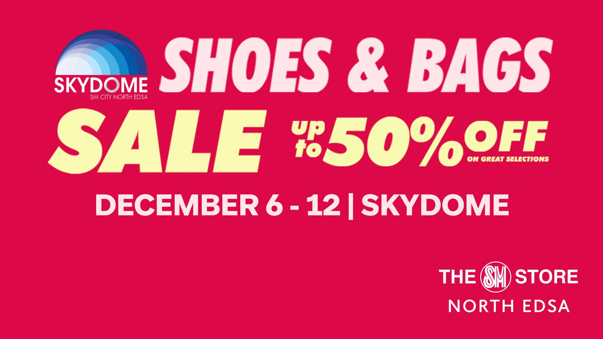 Skydome Shoes and Bags Sale December 2018