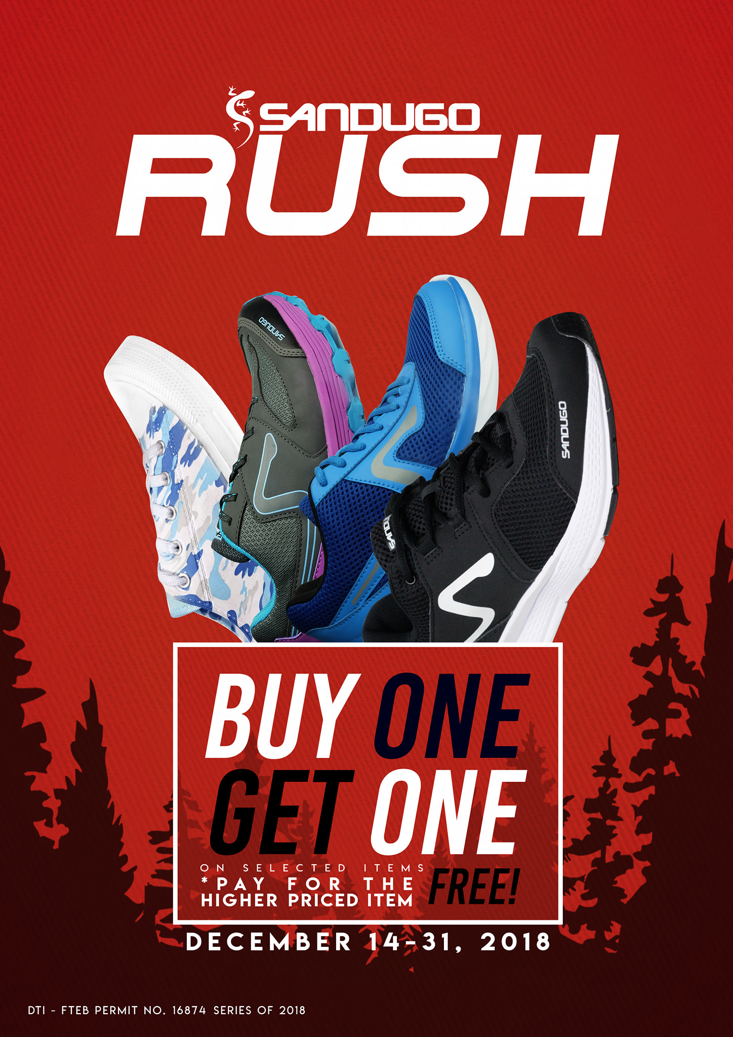 SANDUGO Rush Buy One Get One FREE Promo