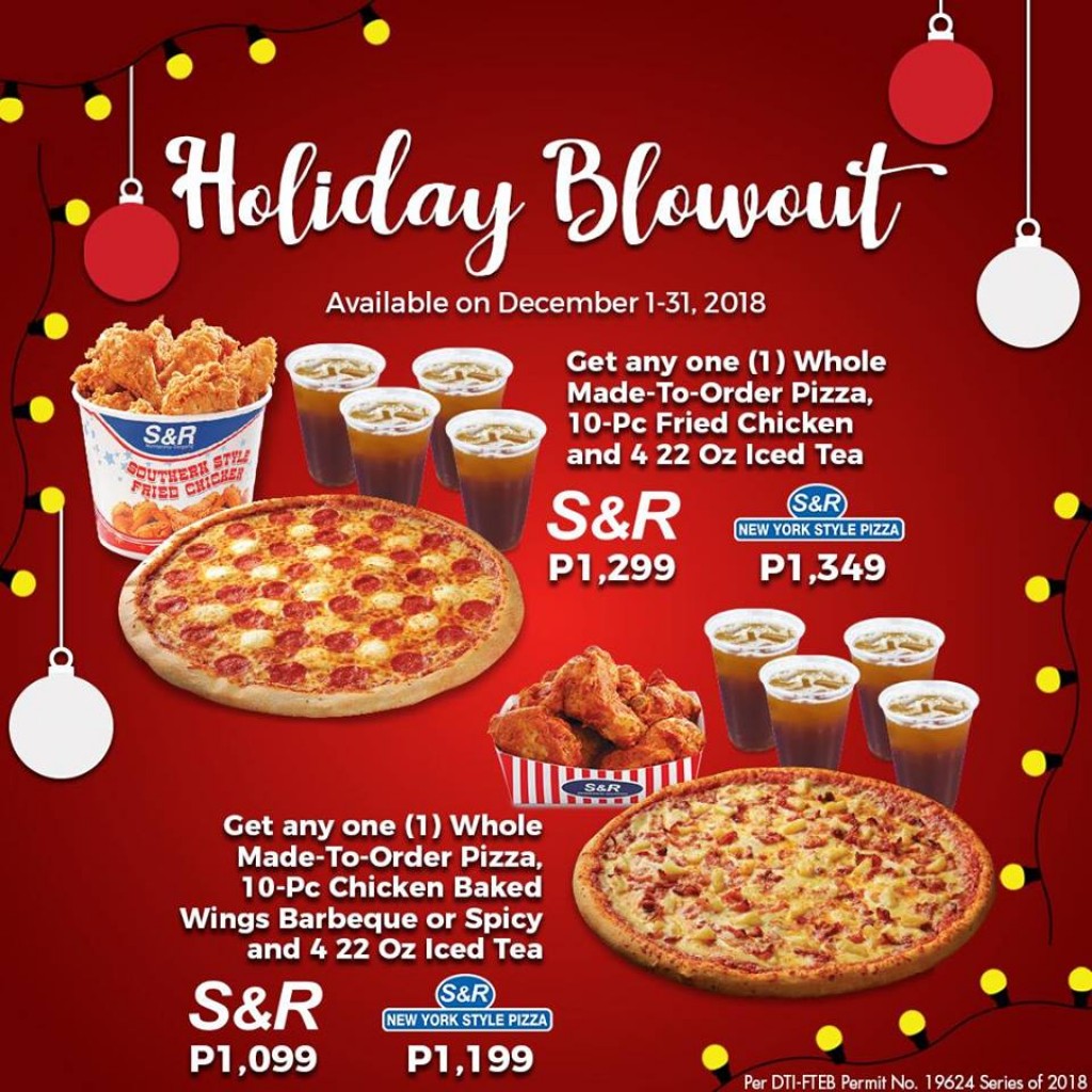 S&R Holiday Blowout 2018 until December 31 ONLY S&R Holiday Blowout 2018