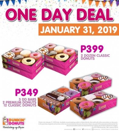 Dunkin' Donuts One Day Deals
