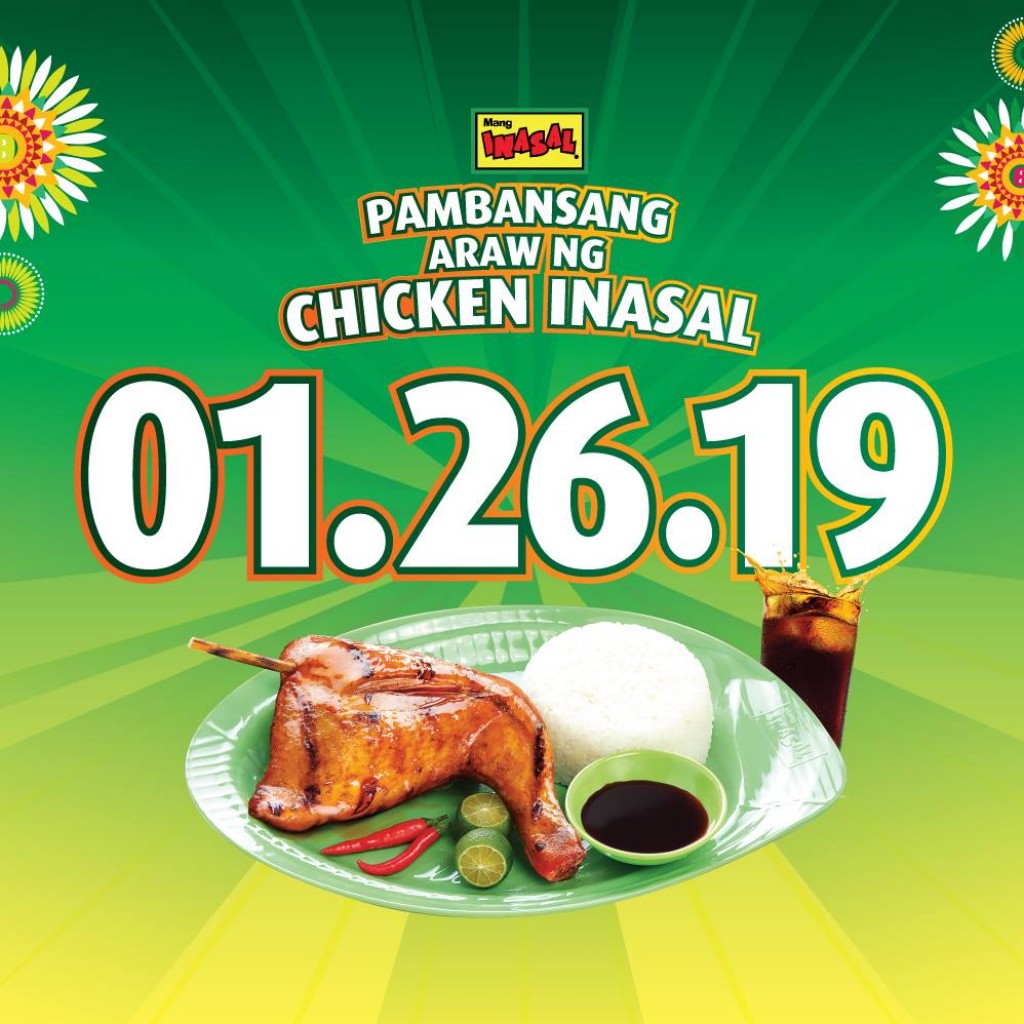 Pambansang Araw ng Chicken Inasal Treats from Mang Inasal - Jan. 26, 2019 Pambansang Araw ng Chicken Inasal Treats