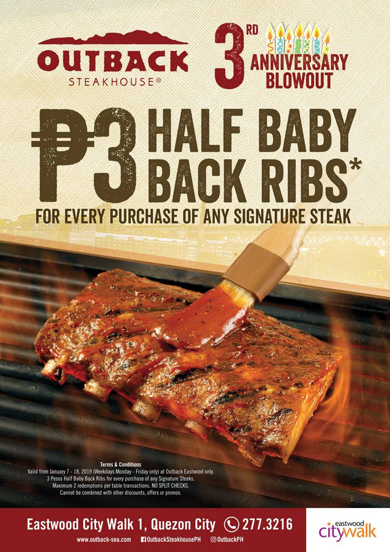 Outback Steakhouse 3rd Anniversary Blowout