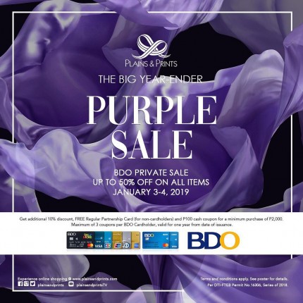 Plains & Prints' Big Year-Ender Purple Sale