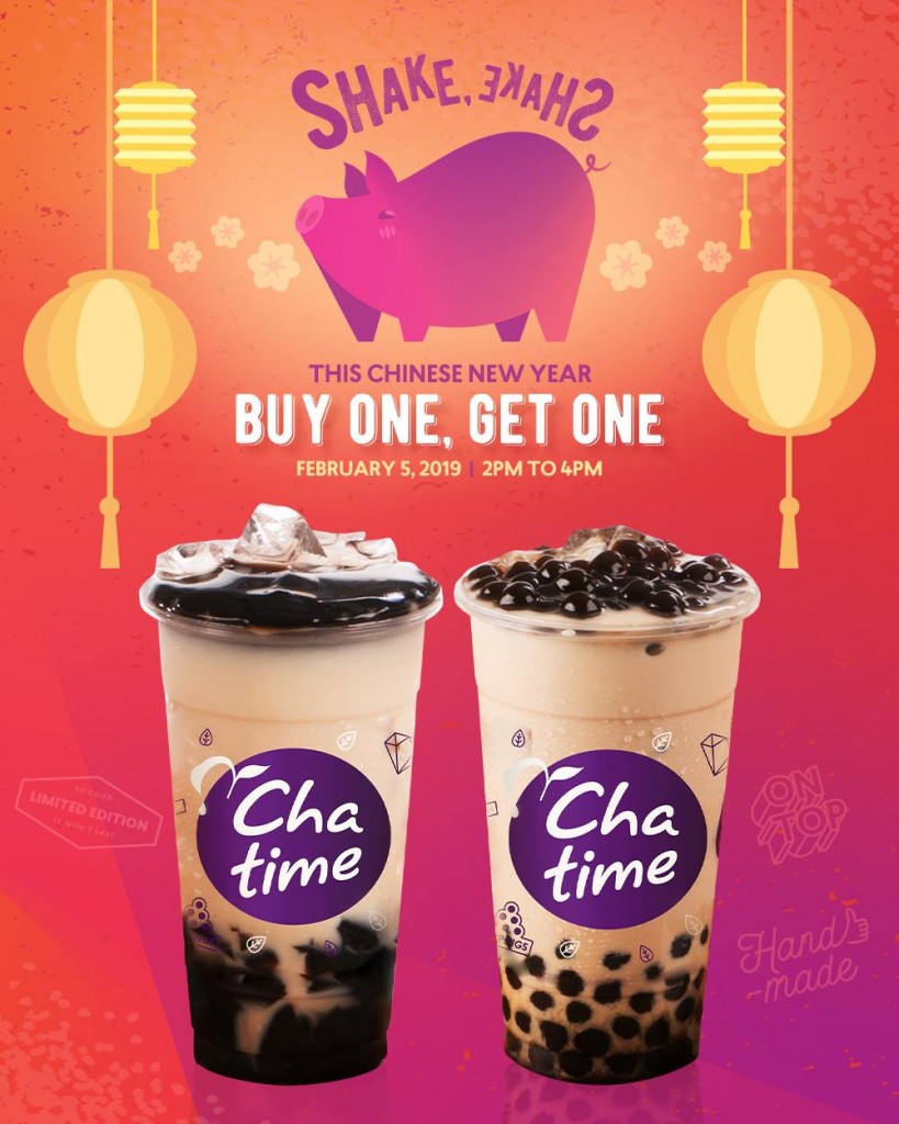 Chatime Buy 1 Get 1 Chinese New Year Promo - Feb. 05, 2019 Only Chatime Buy 1 Get 1 Chinese New Year Promo