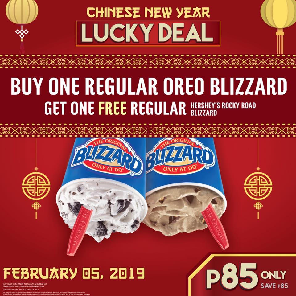 Dairy Queen's Buy One Get One Chinese New Year Deal 2019