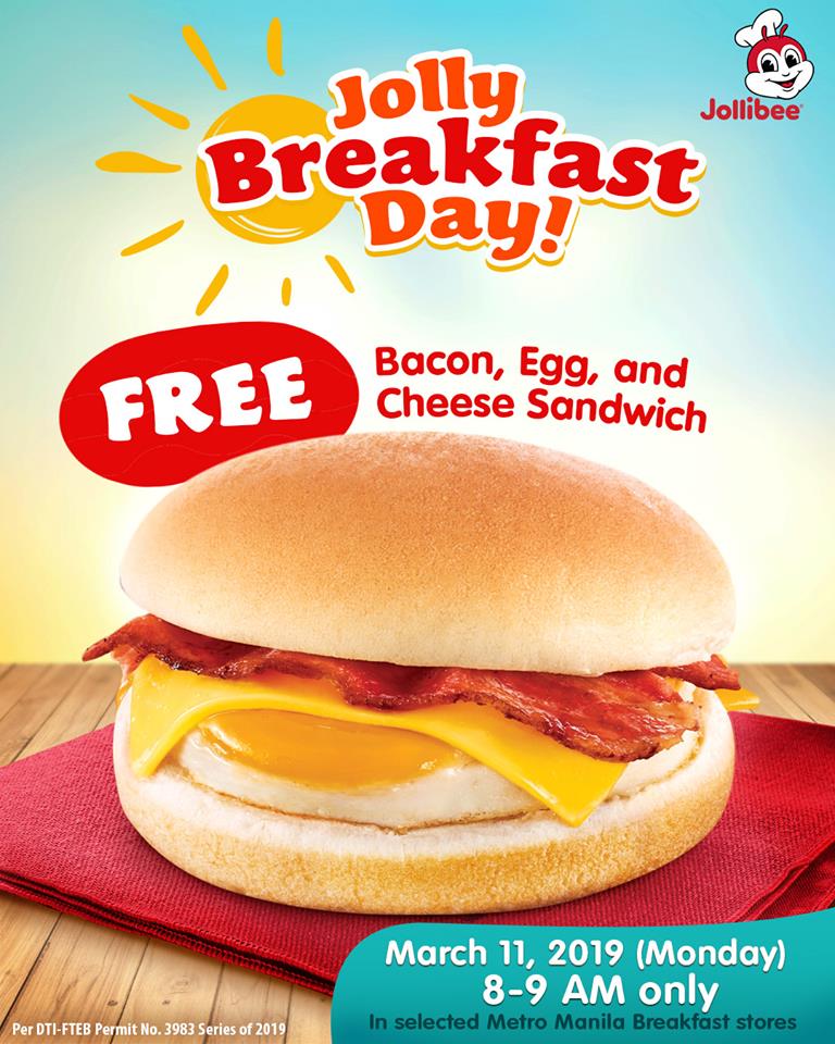 Jollibee Jolly Breakfast Day Promo