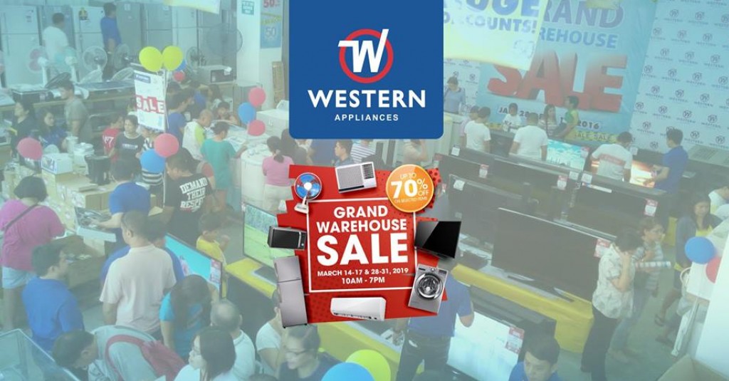 Western Appliances Grand Warehouse Sale 2019 - March 14-17 and 28-31 Western Appliances Grand Warehouse Sale 2019