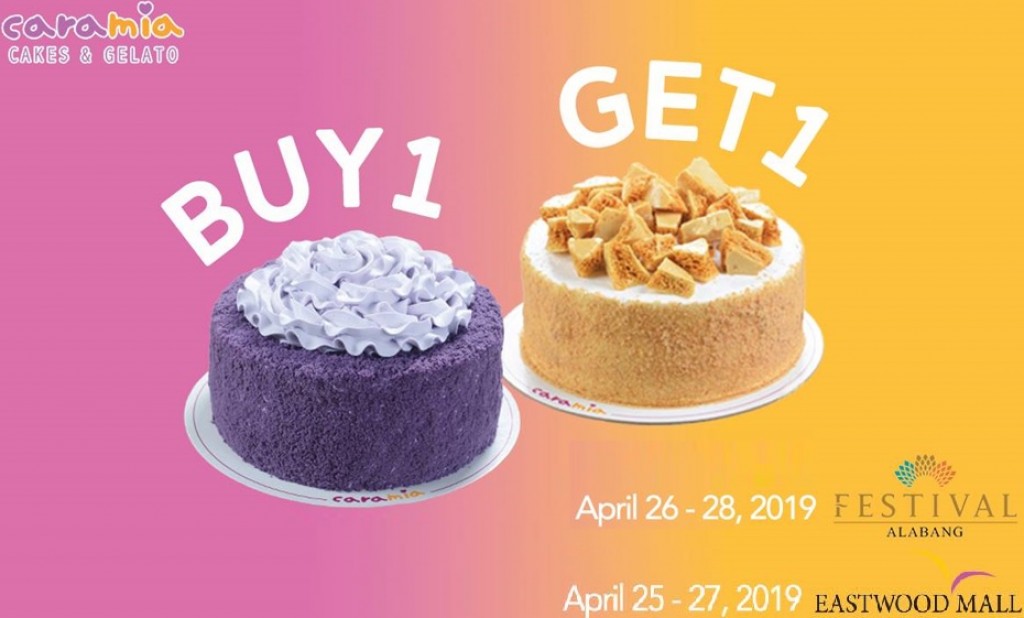 Cara Mia Cakes & Gelato's Buy 1 Get 1 Free Cake - Eastwood and Festival Mall Cara Mia