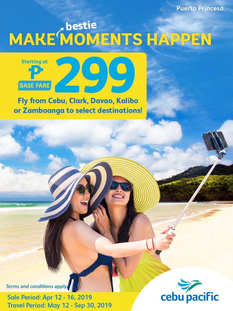 Cebu Pacific Seat Sale April 2019 for as Low as Php299 Base-Fare Cebu Pacific Seat Sale April 2019