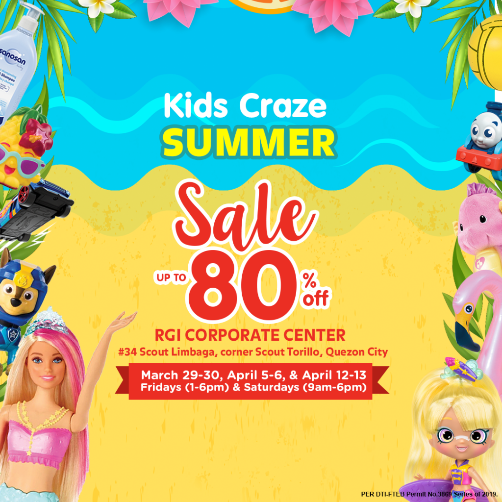 Kids Craze Summer Sale 2019 - April 5 & 6 and April 12 & 13 Kids Craze Summer Sale 2019