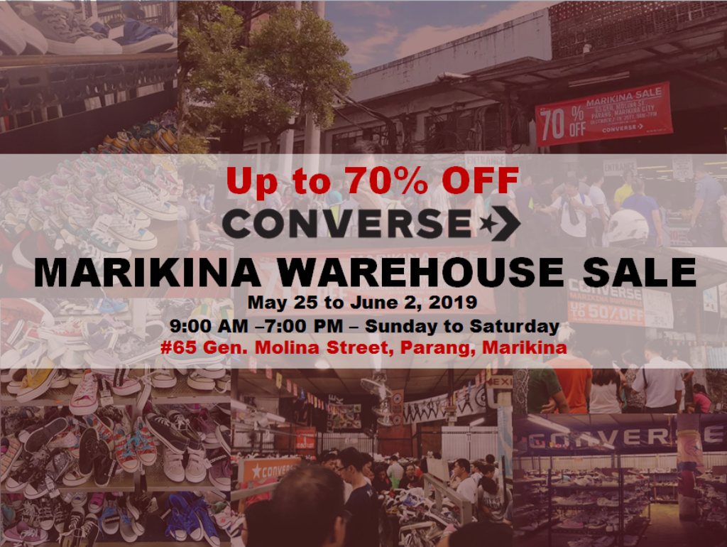 Converse Marikina Warehouse Sale 2019 - May 25 to June 2 Converse Marikina Warehouse Sale 2019