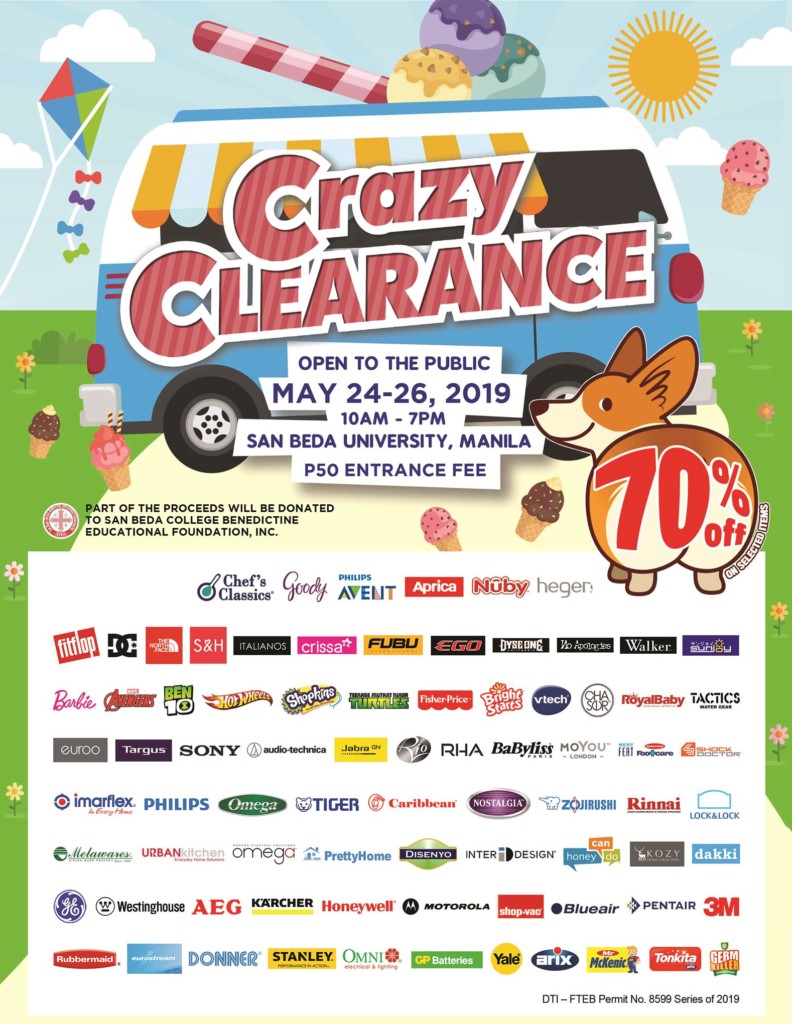 The Crazy Clearance Sale 2019 - from May 24 to 26 The Crazy Clearance Sale 2019