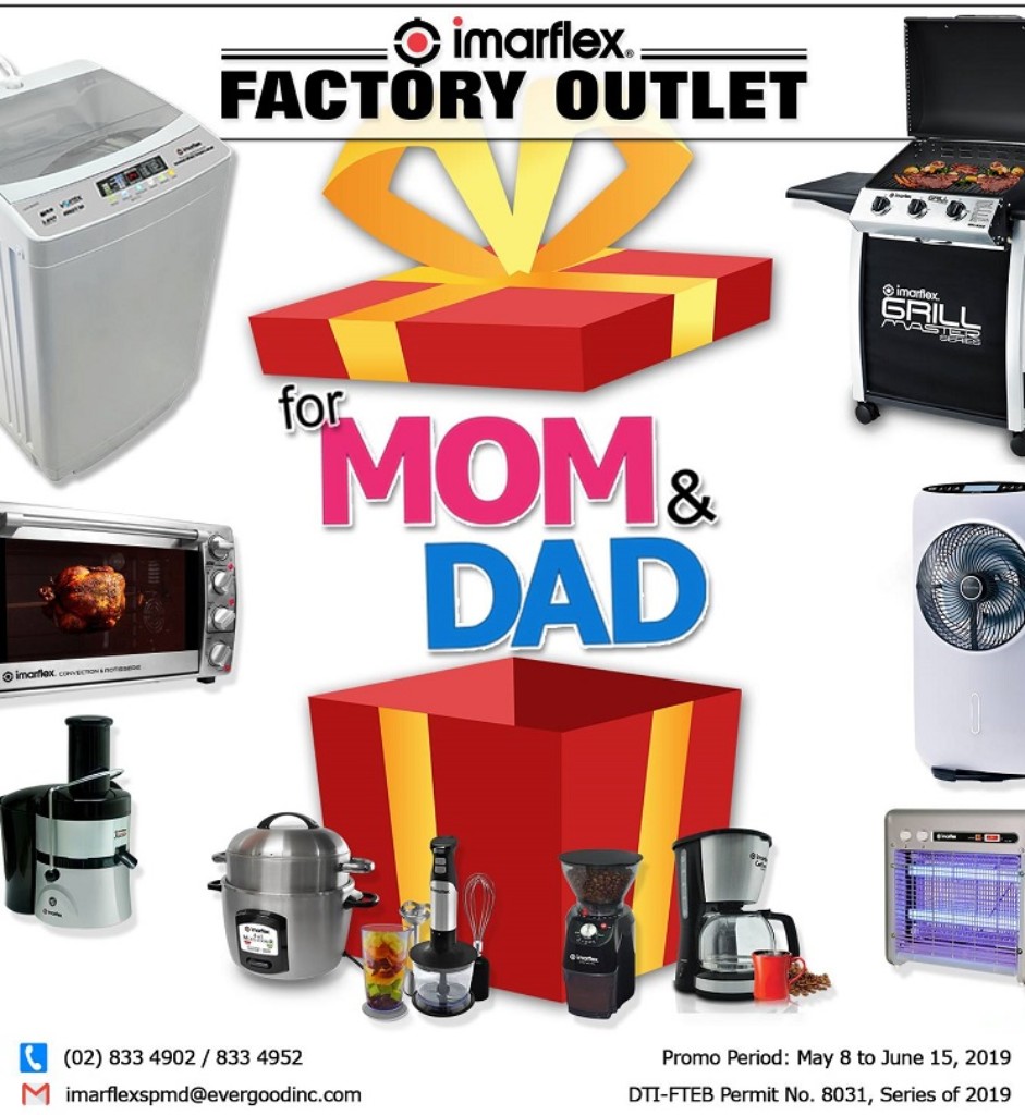 Imarflex Factory Outlet's for Mom and Dad Sale until June 15, 2019 Imarflex Factory Outlet's for Mom and Dad Sale